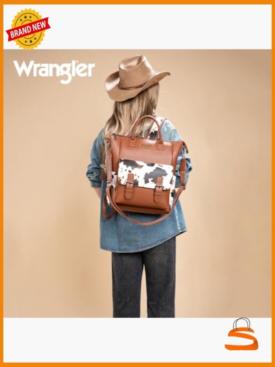 Convertible Backpack Purse Cow Print with Crossbody Strap main image 4